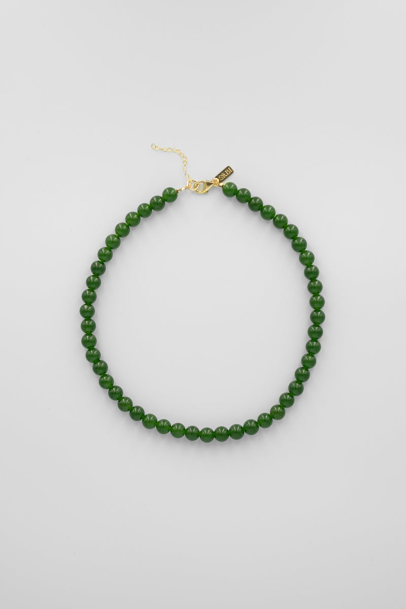 Gemstone & shell pendant necklace | Lush Jade