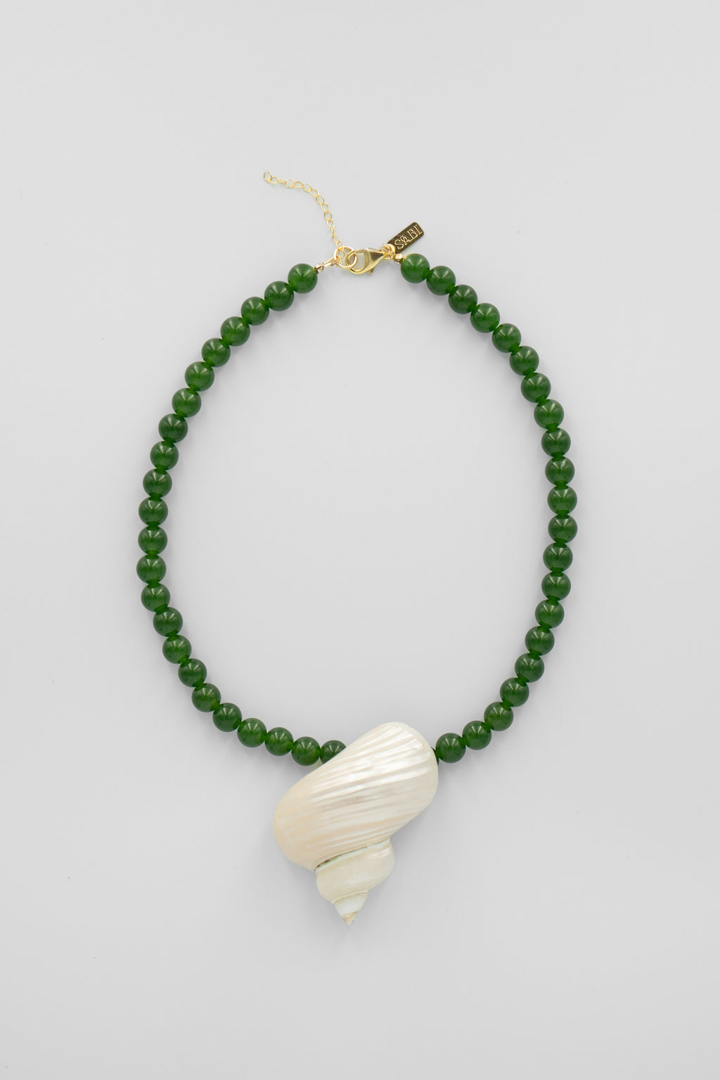 Gemstone shell pendant necklace Lush Jade - Main Image