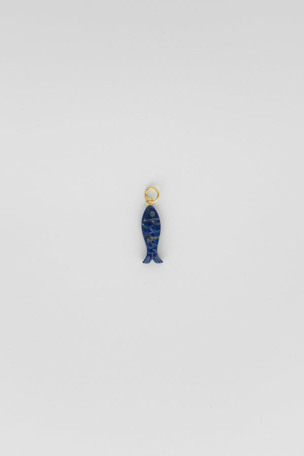 Long Lapis Lazuli Fish Charm