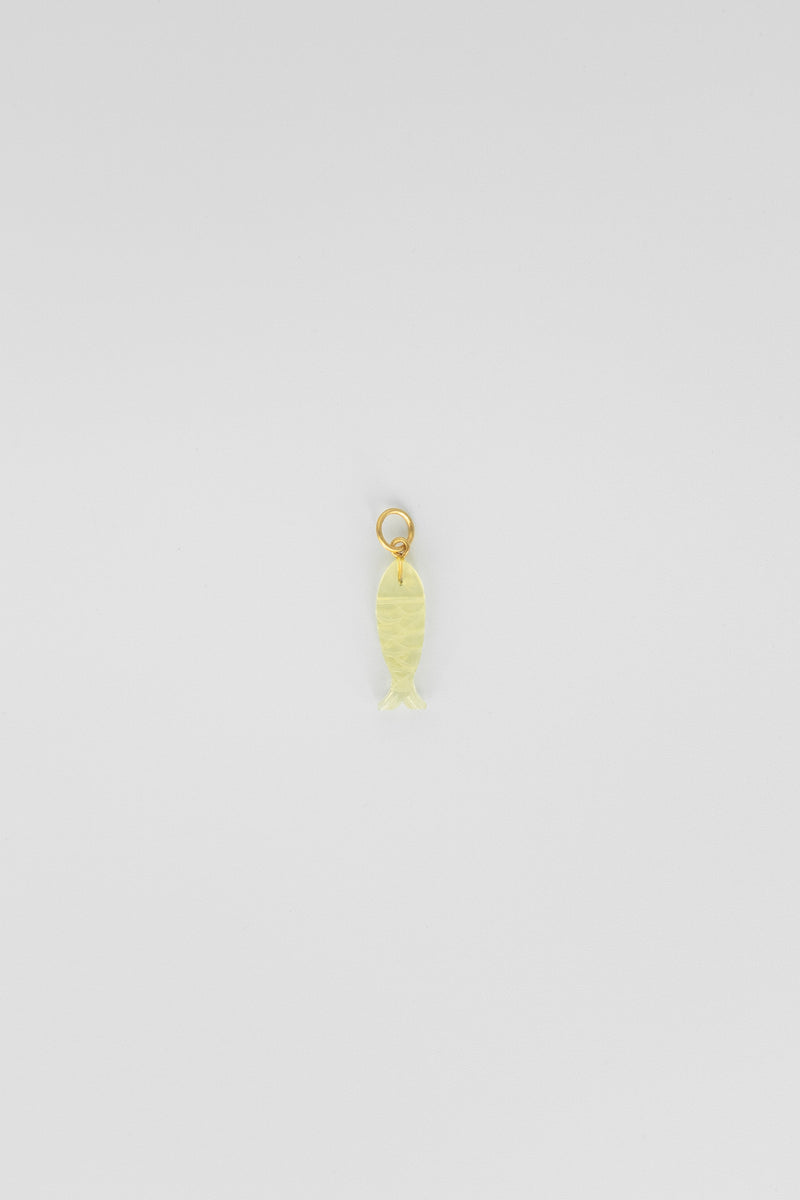 Long Lemon Quartz Fish Charm