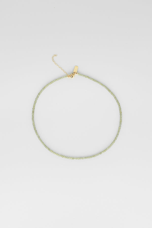 Dainty peridot necklace