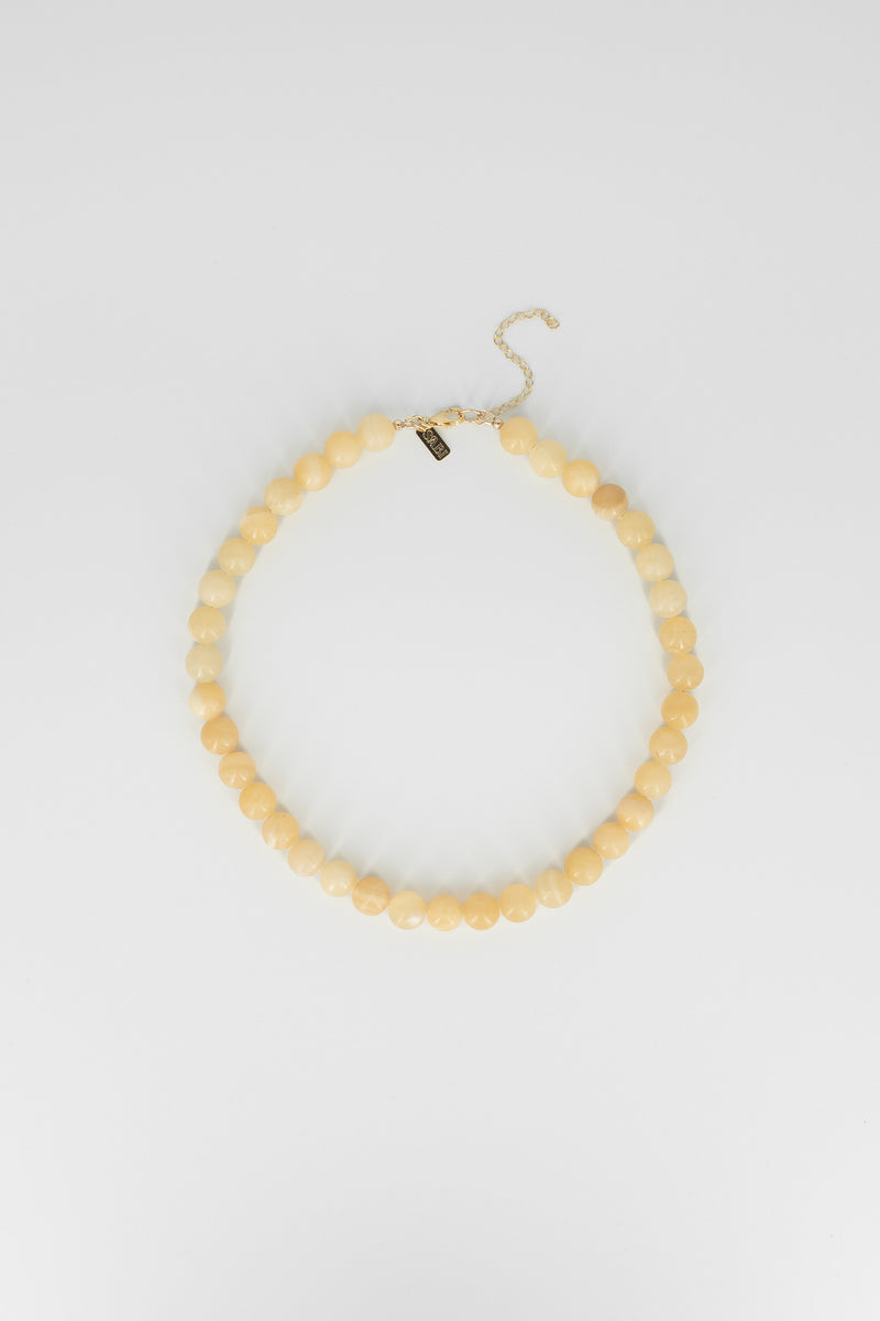 Gemstone & shell pendant necklace | Butter