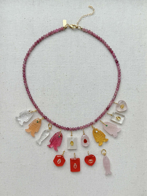 Dainty Pink Tourmaline necklace