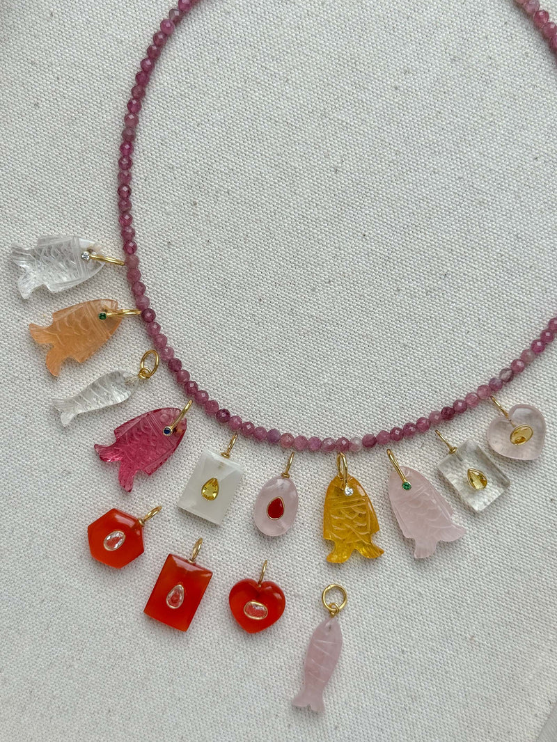 Dainty Pink Tourmaline necklace