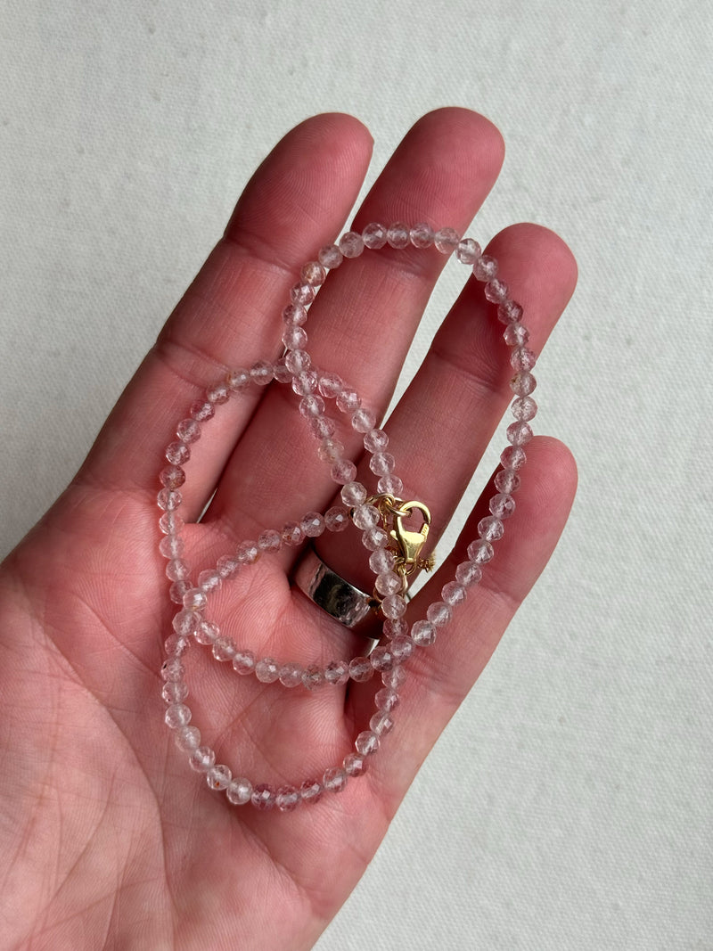 Translucent Rose Quartz necklace