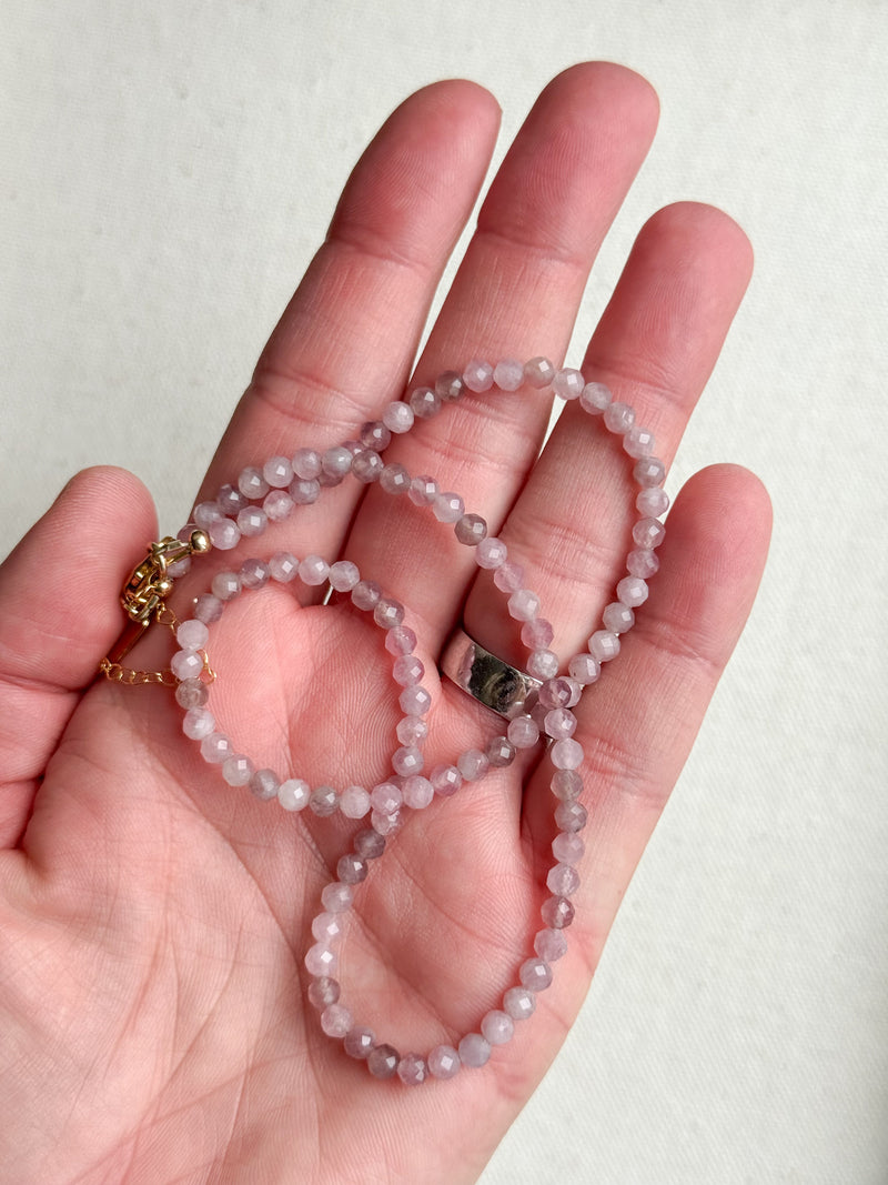 Muted Rose Quartz Necklace