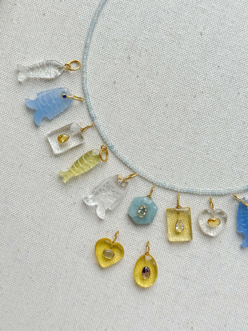 Dainty aquamarine necklace