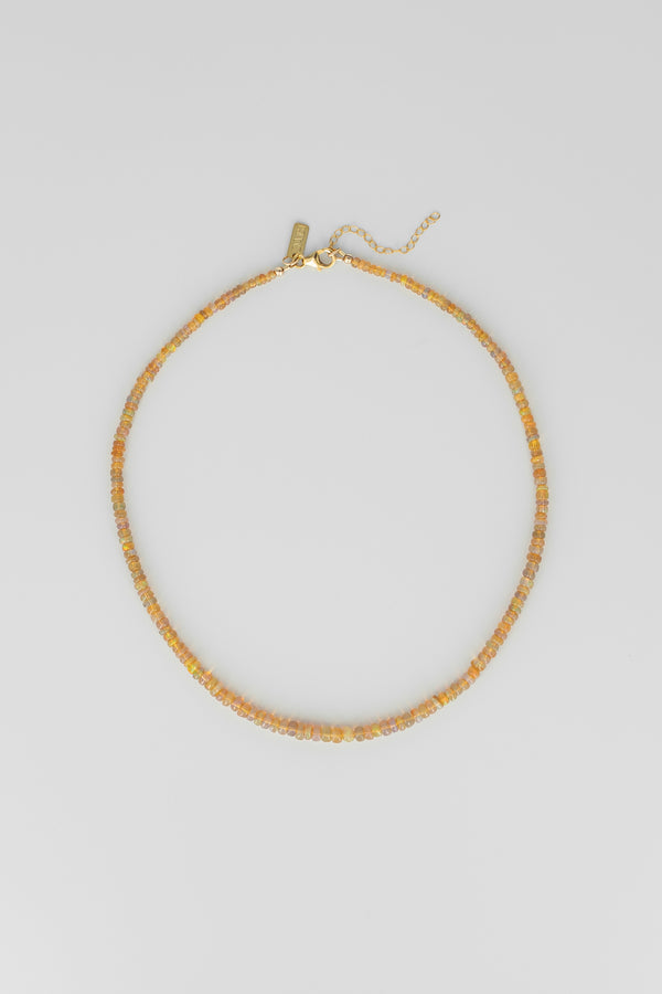 Golden honey opal necklace
