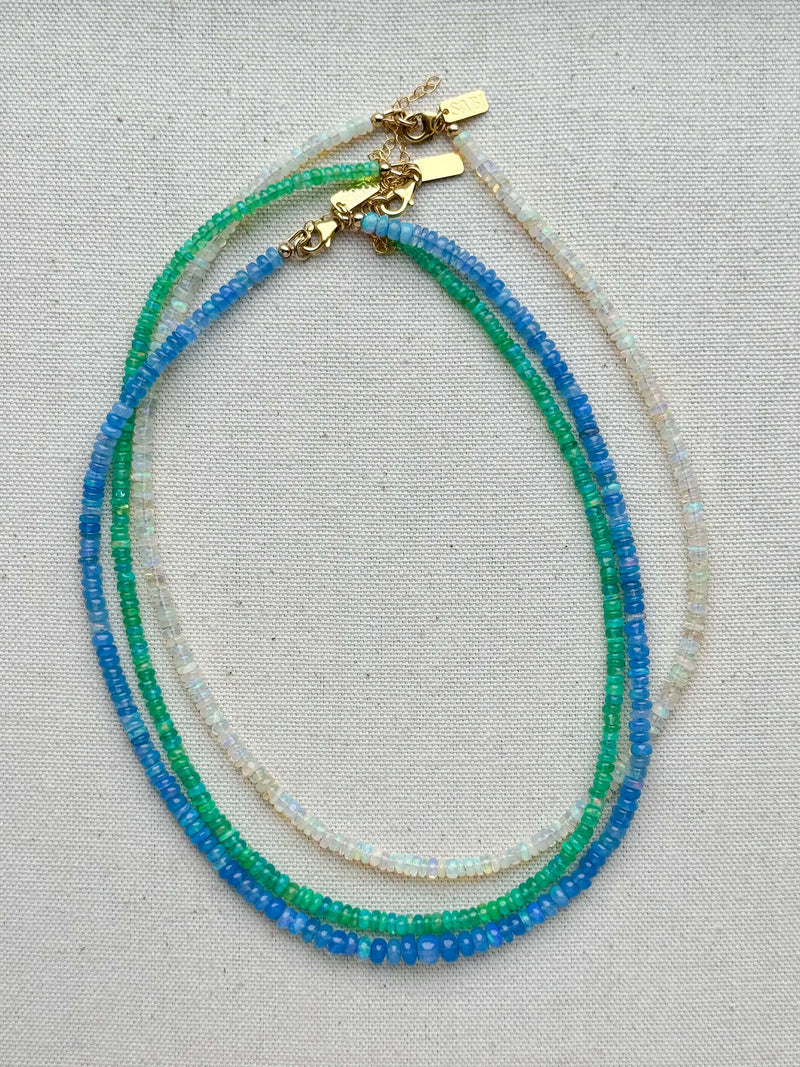 Green opal necklace