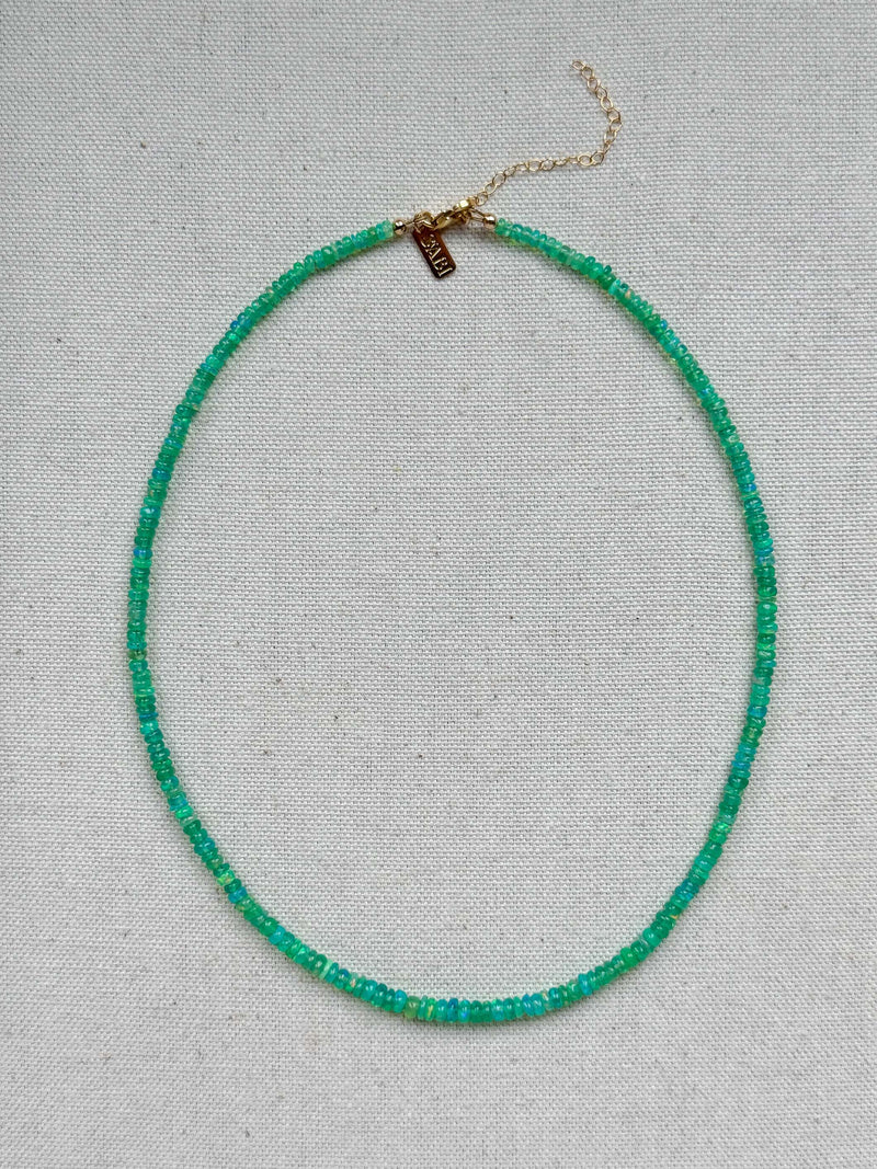 Green opal necklace