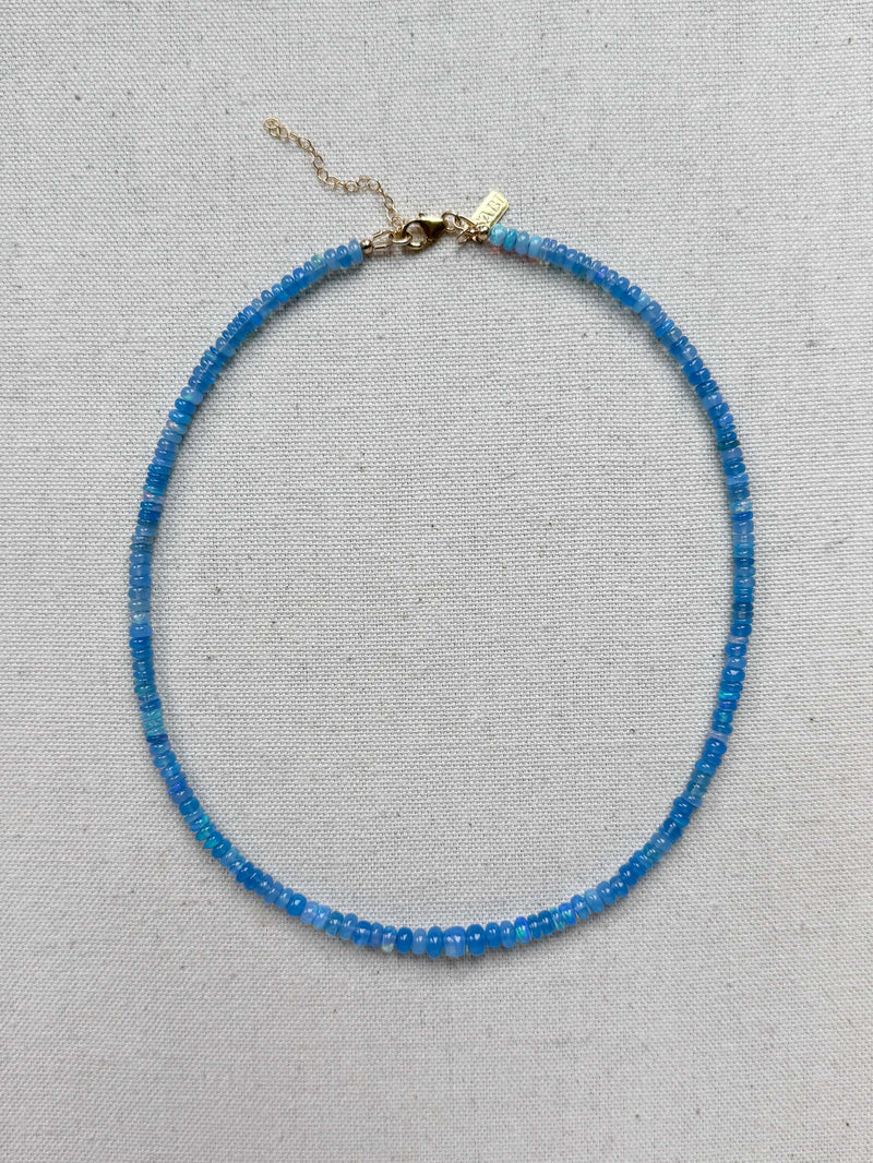 Blue opal necklace