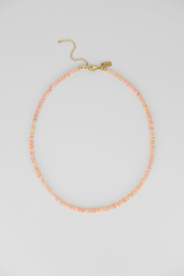 Peach opal necklace