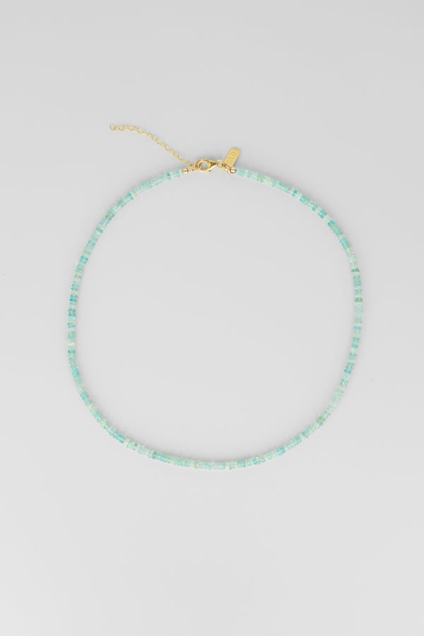 Sea foam green opal necklace