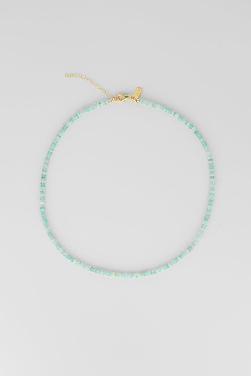 Sea foam green opal necklace