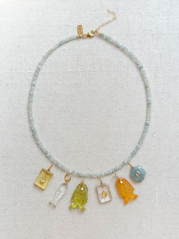 Signature aquamarine necklace
