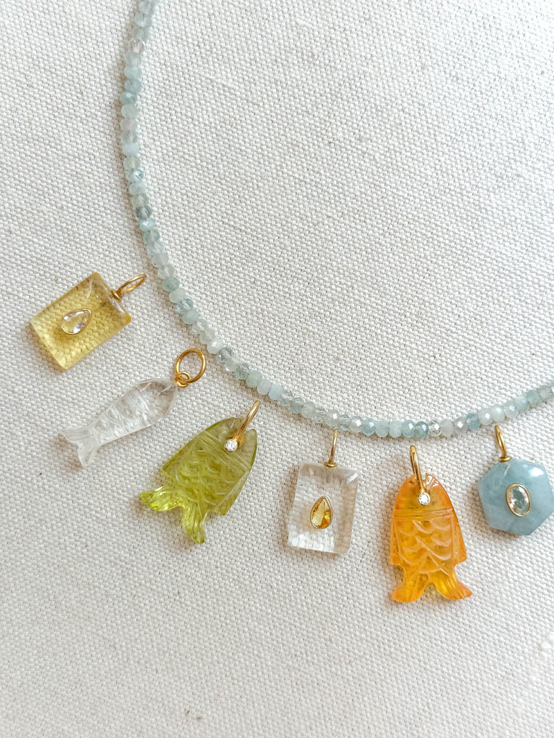 Signature aquamarine necklace