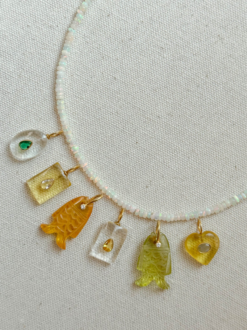 White opal necklace