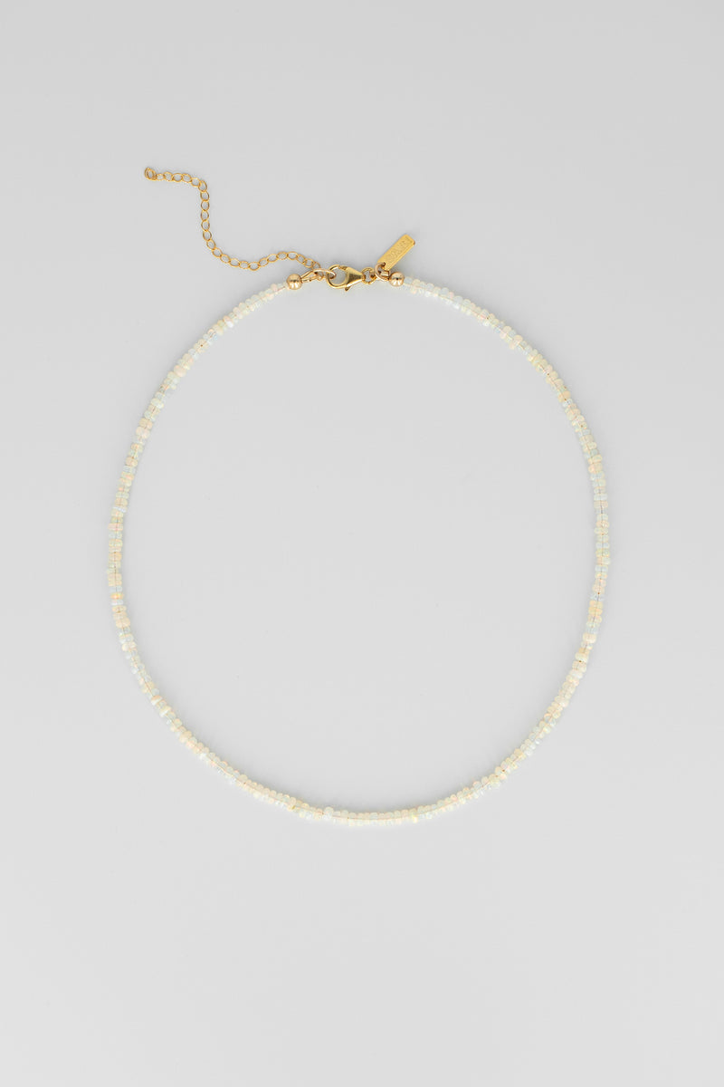 White opal necklace